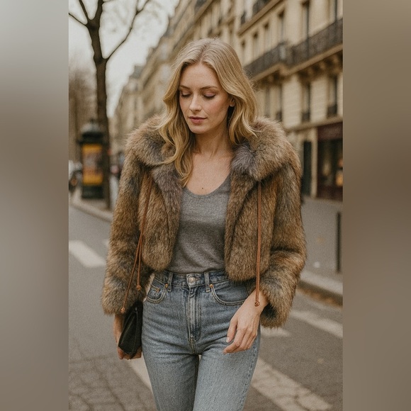 Fendi Real Fur Cropped Jacket – Made in Italy, Size 38 (US 2-4) - Picture 1 of 8